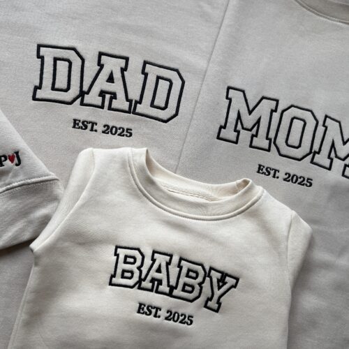 dad mom baby